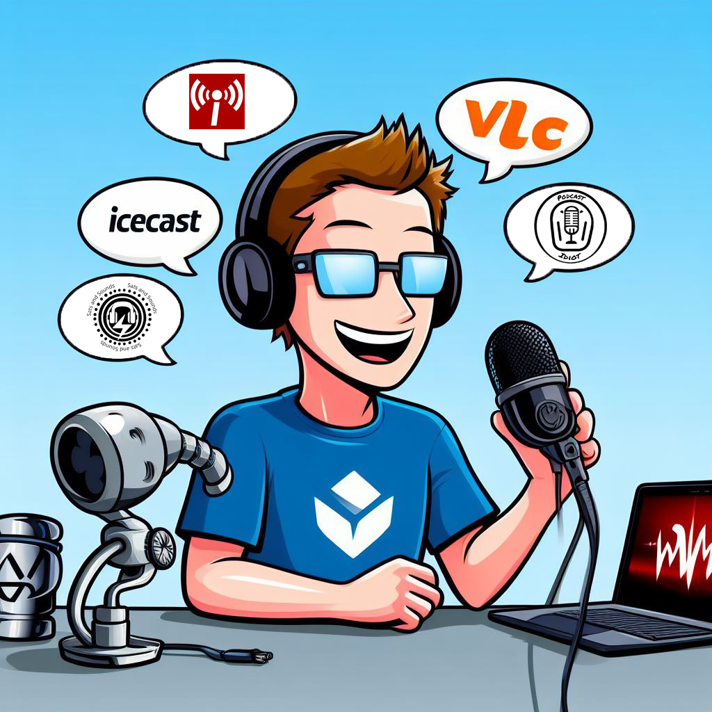 Live streaming a podcast using Icecast, noip.com, DUC, BUTT, and VLC